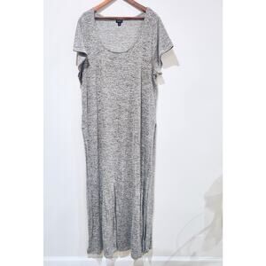 Torrid Womens Gray Jersey Knit Side Slit Maxi Dress Size 3X Minimalist Casual